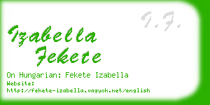 izabella fekete business card